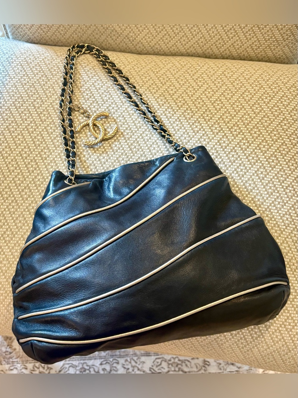 Chanel CC Paris-Moscou Constructivism Lambskin Tote Shoulder Bag